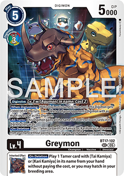 Greymon (BT17-102) (V.1) Immagine principale del prodotto