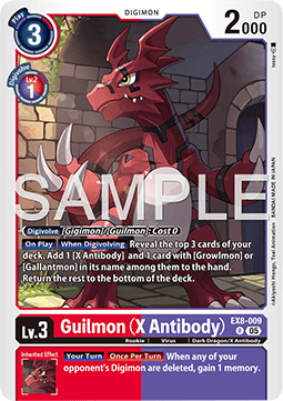 Guilmon (X Antibody) (EX8-009) Immagine principale del prodotto