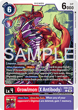 Growlmon (X Antibody) (EX8-012) Immagine principale del prodotto