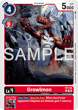 Growlmon (ST7-05) (V.1) Immagine principale del prodotto