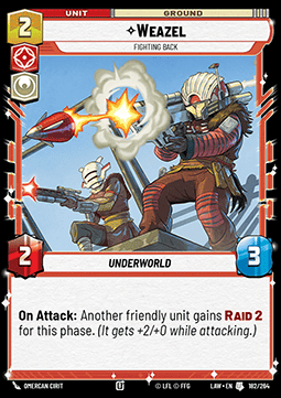 Weazel, Fighting Back