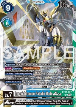 Imperialdramon: Paladin Mode Ace (BT17-077) (V.1) Immagine principale del prodotto
