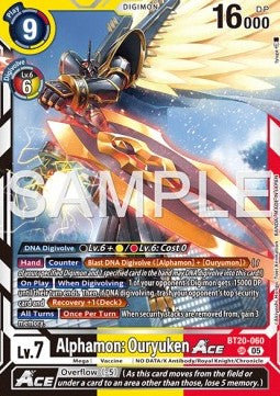 Alphamon: Ouryuken Ace (BT20-060) (V.1) Immagine principale del prodotto