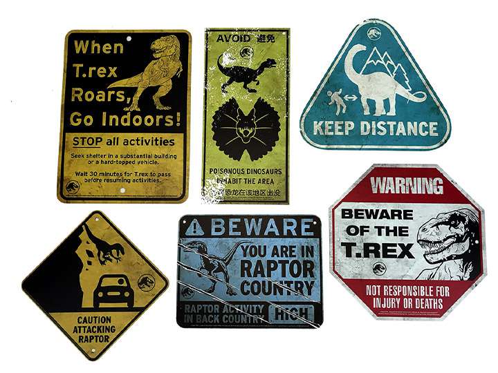 Jw Metal Warning Scaled Prop Replica