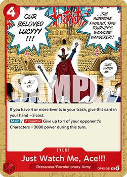 Just Watch Me, Ace!!! (OP15-021) Immagine principale del prodotto