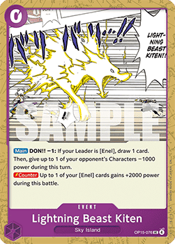 Lightning Beast Kiten (OP15-076) Immagine principale del prodotto