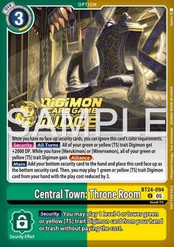 Central Town: Throne Room (BT24-094) Immagine principale del prodotto