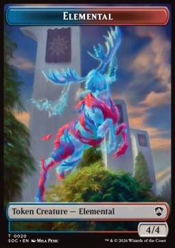 Elemental Token (UR 4/4) // Manifest Token (C 2/2)
