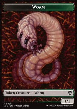 Worm Token (BG 1/1) // Eldrazi Spawn Token (C 0/1) Immagine principale del prodotto