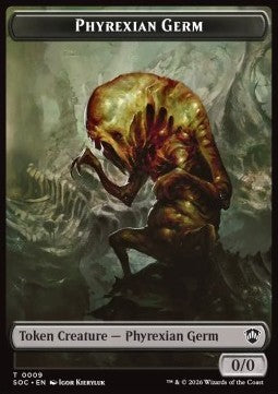 Phyrexian Germ Token (B 0/0) // Treasure Token
