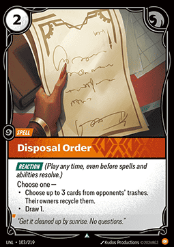 Disposal Order Immagine principale del prodotto