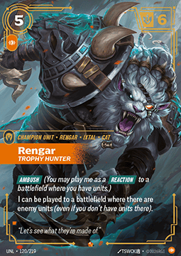 Rengar, Trophy Hunter (V.1 - Epic) Immagine principale del prodotto