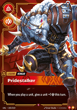 Rengar, Pridestalker (V.1 - Rare) Immagine principale del prodotto
