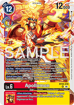 Apollomon (BT25-018) (V.1) Immagine principale del prodotto