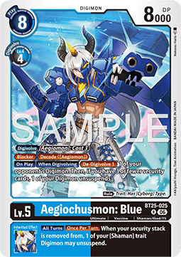 Aegiochusmon: Blue (BT25-025) Immagine principale del prodotto