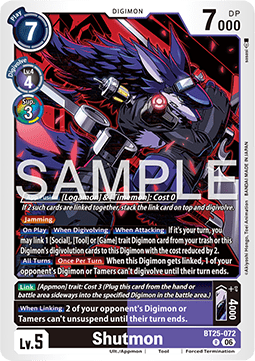 Shutmon (BT25-072) Immagine principale del prodotto