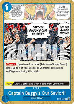 Captain Buggy's Our Savior!! (OP16-057) Immagine principale del prodotto