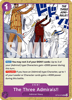 The Three Admirals!! (OP16-076) Immagine principale del prodotto