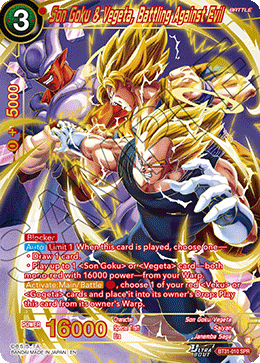 Son Goku & Vegeta, Battling Against Evil (V.2 - Alternate Art) Immagine principale del prodotto