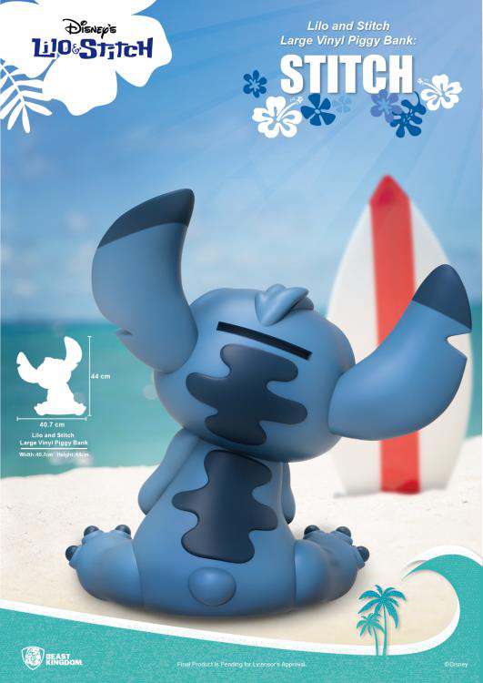 Stitch Large Vinyl Piggy Bank