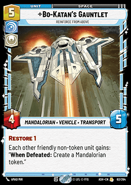 Bo-Katan's Gauntlet, Reinforce from Above