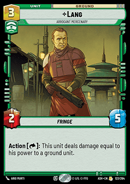 Lang, Arrogant Mercenary