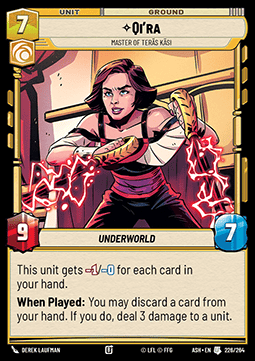 Qi'ra, Master of Teräs Käsi