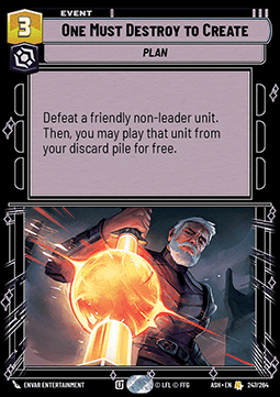 One Must Destroy to Create
