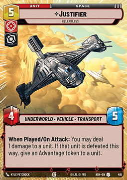 Justifier, Relentless (V.1)