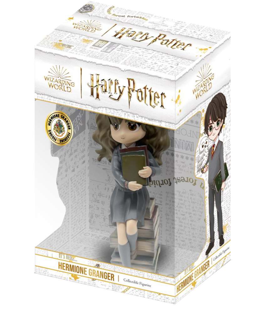 Hp Hermione On Pile Of Spell Books Figur