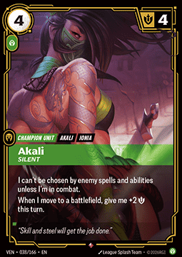 Akali, Silent (V.1 - Rare) Immagine principale del prodotto