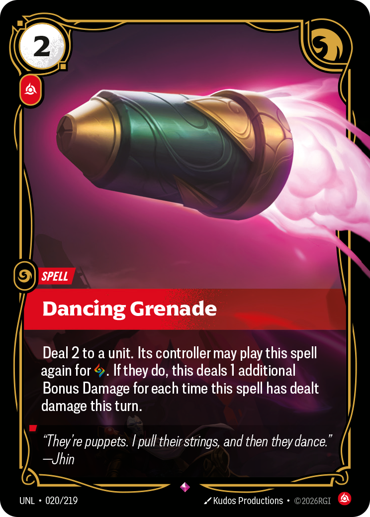 Dancing Grenade - Unleashed (Rare) [UNL-020] — Inglese Immagine principale del prodotto