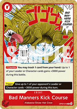 Bad Manners Kick Course (OP04-016) Immagine principale del prodotto