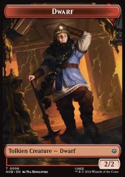 Dwarf Token (R 2/2) // Human Soldier Token (W 1/1) Immagine principale del prodotto