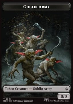 Goblin Army Token (B 0/0) // Human Soldier Token (W 1/1) Immagine principale del prodotto
