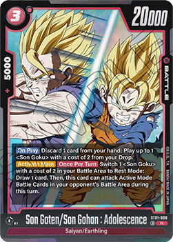 Son Goten/Son Gohan : Adolescence (ST01-008) [Fusion World] (V.1 - Rare)