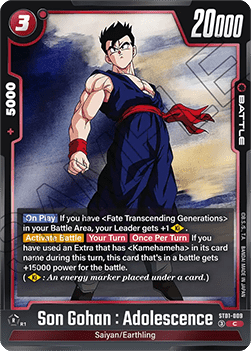 Son Gohan : Adolescence (ST01-009) [Fusion World] (V.1 - Common)