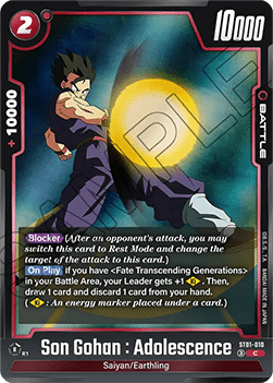 Son Gohan : Adolescence (ST01-010) [Fusion World] (V.1 - Common) Immagine principale del prodotto