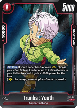 Trunks : Youth (ST01-012) [Fusion World] (V.1 - Common) Immagine principale del prodotto