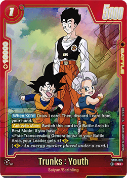 Trunks : Youth (ST01-013) [Fusion World] (V.2 - Feature Rare) Immagine principale del prodotto