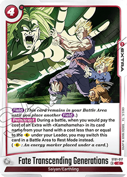 Fate Transcending Generations (ST01-017) [Fusion World] (V.1 - Common) Immagine principale del prodotto