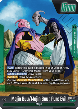 Majin Buu/Majin Buu : Pure Evil // Majin Buu : Evil (ST01-027) [Fusion World] (V.1 - Leader) Immagine principale del prodotto