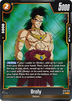 Broly (ST01-048) [Fusion World] (V.1 - Common) Immagine principale del prodotto