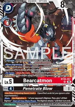 Bearcatmon / Penetrate Blow (BT26-057) (V.1) Immagine principale del prodotto