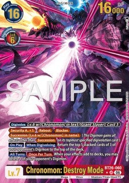 Chronomon: Destroy Mode (BT26-060) (V.2) Immagine principale del prodotto