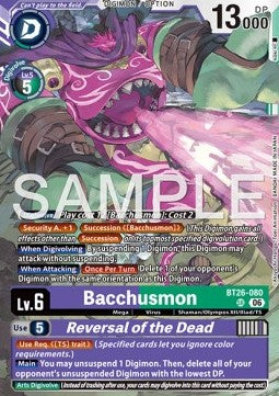 Bacchusmon / Reversal of the Dead (BT26-080) (V.1) Immagine principale del prodotto