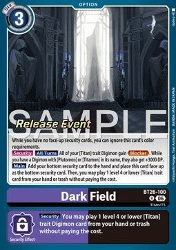 Dark Field (BT26-100) Immagine principale del prodotto
