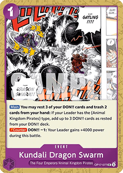 Kundali Dragon Swarm (OP17-077) Immagine principale del prodotto