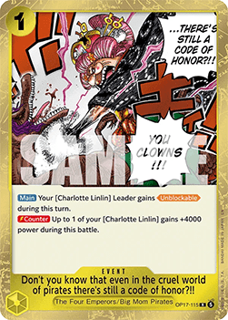 Don't you know that even in the cruel world of pirates there's still a code of honor?!! (OP17-115) Immagine principale del prodotto