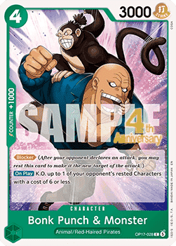 Bonk Punch & Monster (OP17-028) Immagine principale del prodotto